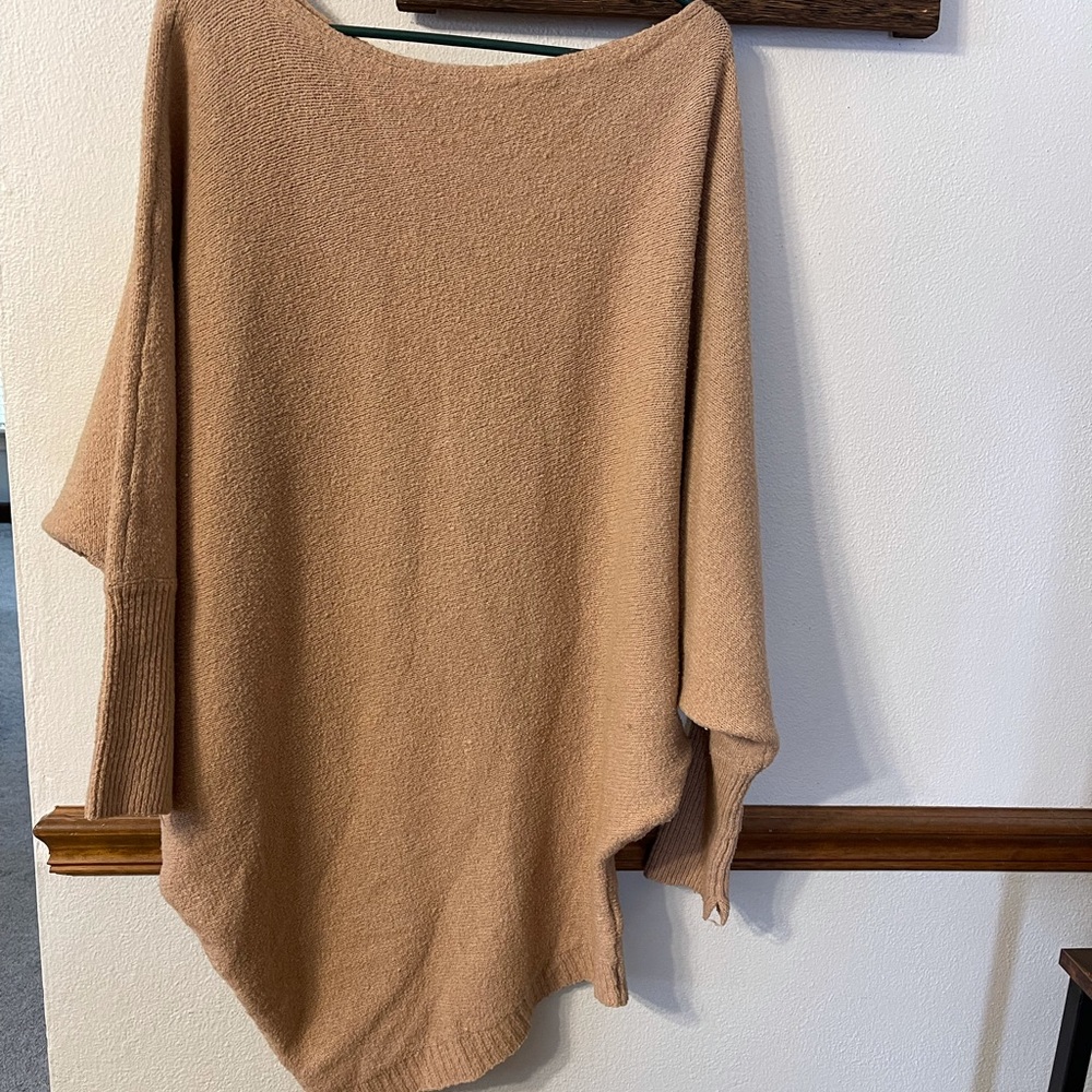 Shein Swoop Neck Poncho Sweater